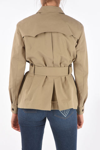 Giacca Sahariana in Denim Stretch con Cintura