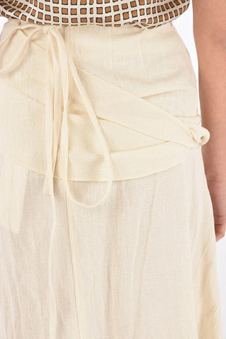 Linen and Cotton DYSER Midi Skirt