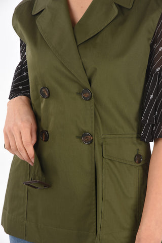 Double-breasted GALVANO Vest with Belt