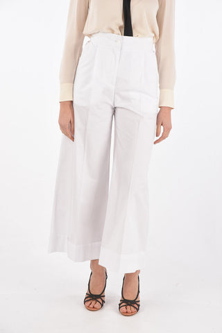 SEE BY Single-pleated Cotton Palazzo Pants