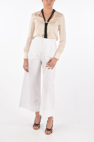 SEE BY Single-pleated Cotton Palazzo Pants