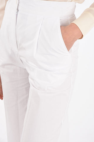 SEE BY Single-pleated Cotton Palazzo Pants