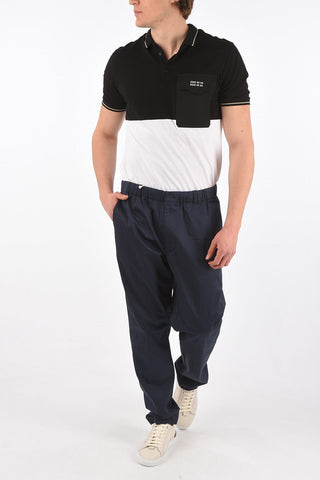 Drawstring Stretch Cotton Pants