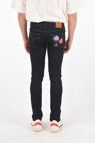 5 Pocket Stretch Denims with Patches