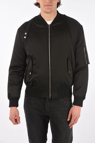 Bomber Imbottito con Applicazioni e Zip Frontale