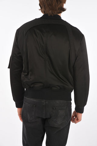 Bomber Imbottito con Applicazioni e Zip Frontale