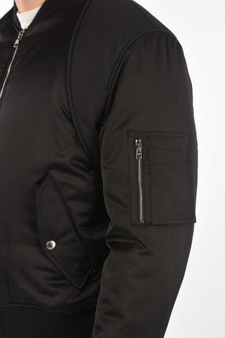 Bomber Imbottito con Applicazioni e Zip Frontale