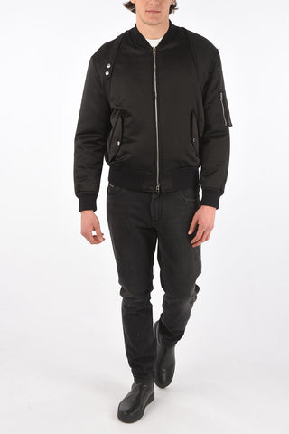Bomber Imbottito con Applicazioni e Zip Frontale