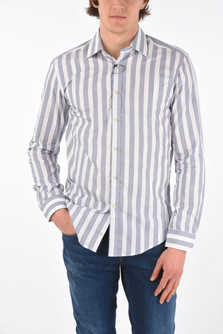 Standard Collar Bengal Patterned Cotton Shirt