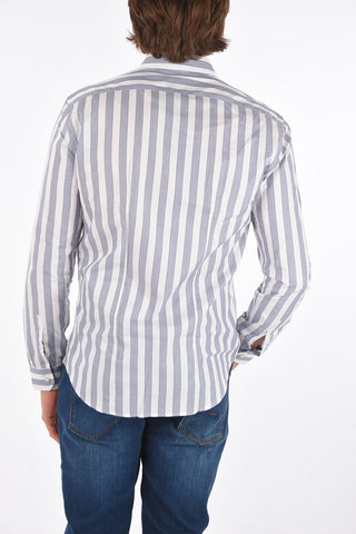 Standard Collar Bengal Patterned Cotton Shirt