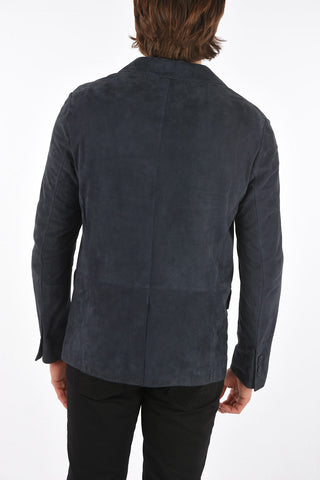 Unlined Suede Blazer