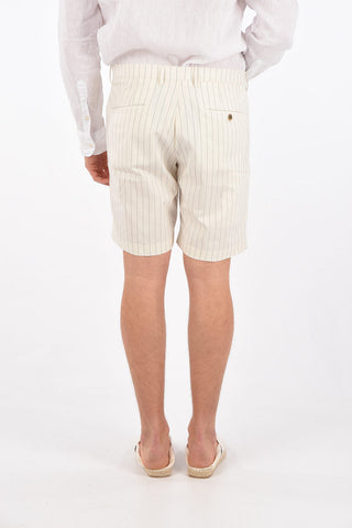 Stretched Bermuda Shorts TU NON MI BASTI MAI with Pinstripes Pattern