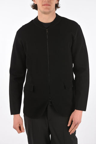 knit jacket with zip closure