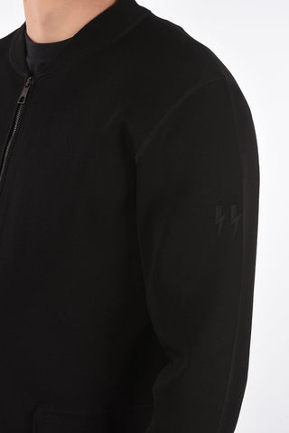 knit jacket with zip closure