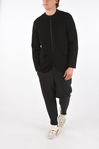 knit jacket with zip closure