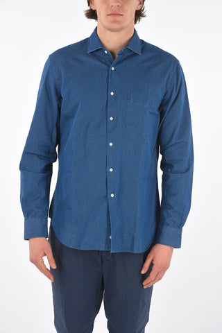 Breast-pocket Denim Shirt