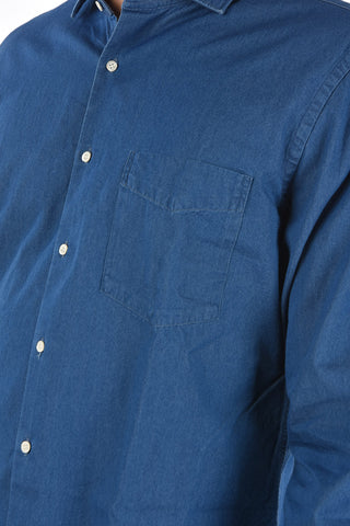 Breast-pocket Denim Shirt