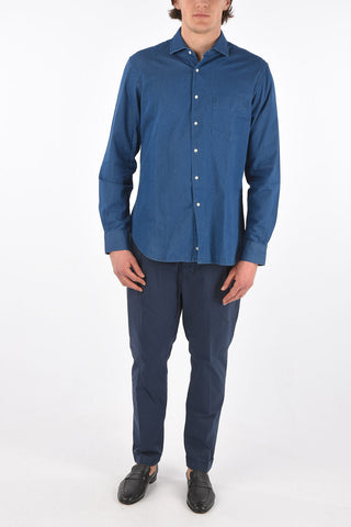 Breast-pocket Denim Shirt