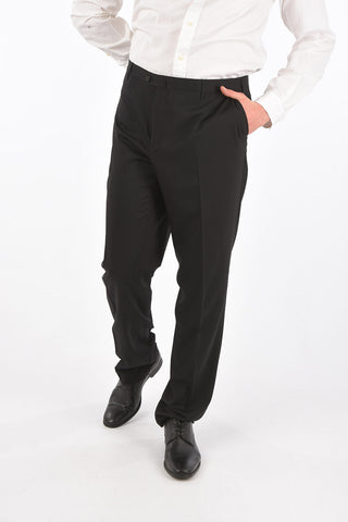 Pantaloni Motivo Pin Point in Lana Stretch