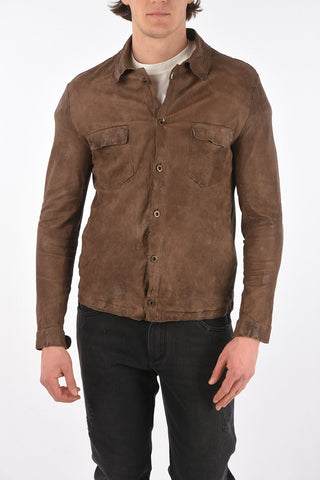 Textured Leather Saharan Jacket