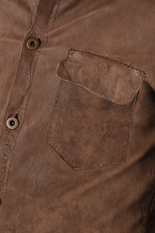 Textured Leather Saharan Jacket