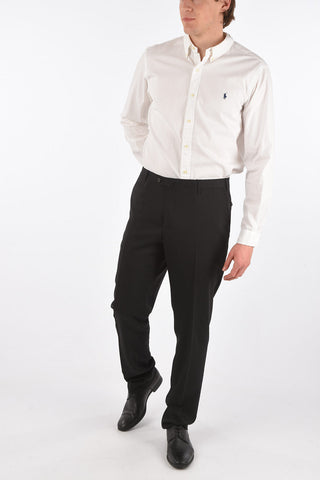 Pantaloni Motivo Pin Point in Lana Stretch