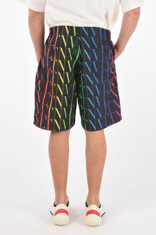 Nylon Shorts VLTN RAINBOW with Elastic Waistband