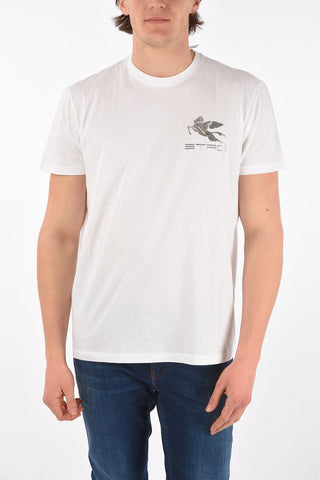 T-Shirt in Cotone con Logo Metallizzato