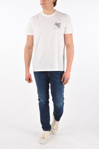 T-Shirt in Cotone con Logo Metallizzato