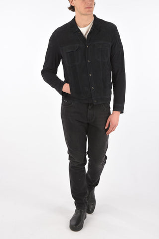 Saharan Suede Shirt with Snap Buttons