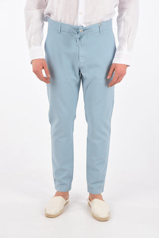 Chino pants with waist drawstrings