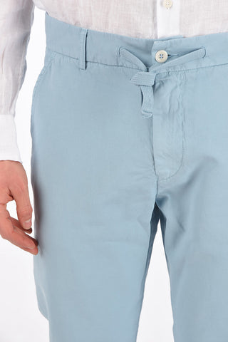 Chino pants with waist drawstrings