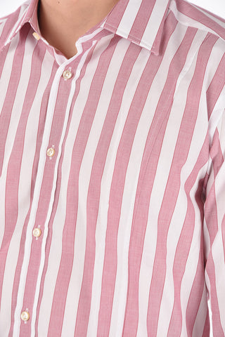 Standard Collar Bengal Patterned Cotton Shirt