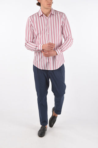 Standard Collar Bengal Patterned Cotton Shirt