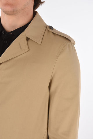 Trench Monopetto con Tasche a Filo