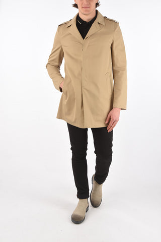 Trench Monopetto con Tasche a Filo
