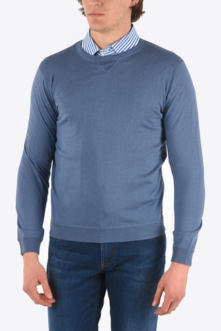 Crew Neck Silk and Cashmere Sweater