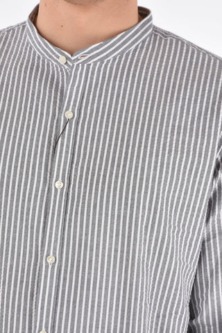 Camicia SLIM FIT in Cotone Stretch con Motivo Awning