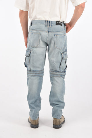 Belt Loop TAPERED FIT Cargo BIKER Denims