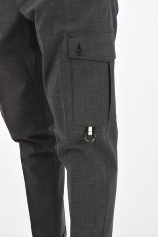Hopsack Wool Blend Cargo Pants
