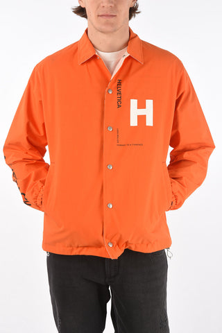 MAN Printed reversible HELVETICA Nylon overshirt