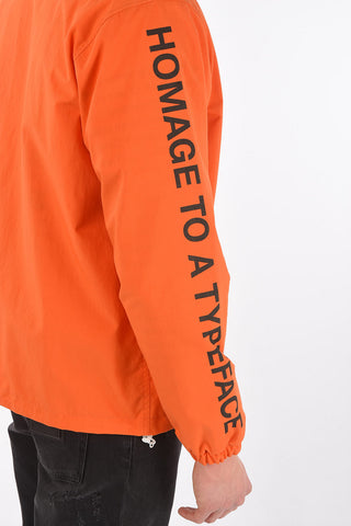 MAN Printed reversible HELVETICA Nylon overshirt