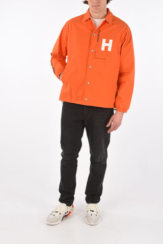 MAN Printed reversible HELVETICA Nylon overshirt