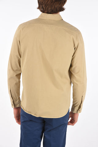classic collar shirt with patch pockets