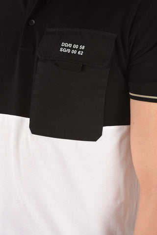 Two Tone Polo with Breast-pocket