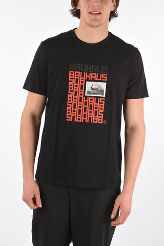 slim fit crew-neck t-shirt with bauhaus print