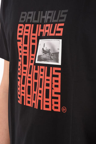 slim fit crew-neck t-shirt with bauhaus print
