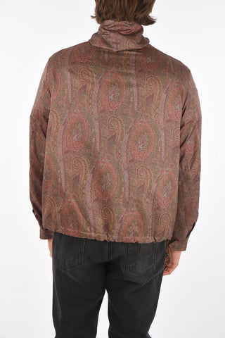 Giacca a Vento con Motivo Paisley e Cappuccio