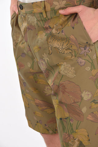 TIGER Printed Cotton Shorts