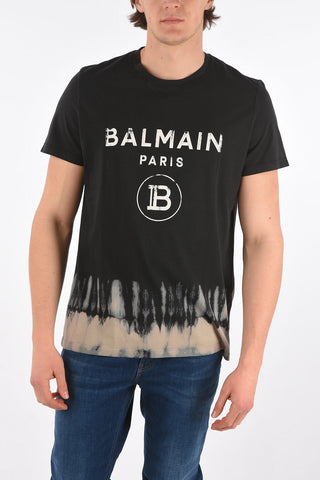 tie dye t-shirt with printed logo